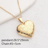 Opening Heart Women Necklace Personalized Album Box Necklace Stainless Steel Gold Necklace Design - Charithavya