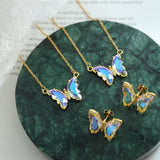 Gold-Plated Butterfly Pendant Necklace Trendsi
