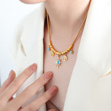 Gold-Plated Titanium Steel Charm Necklace Trendsi